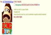 File: 1677795463605509.jpg (13 KB, 136x200) Anonymous 06/24/25(Tue)04:35:42 No.81595881 DONG DELAY >stick my c--- in a space heater >hospital visit >nurse forced to touch my c--- to administer requisite medical treatment see ya later virgins
