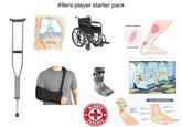 49ers player starter pack ACHILLES TENDONITIS NJURED + RESERVE HIGH ANKLE SPRAINS