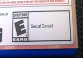 G AND FOR MORE DETAILS SEE INSTRUCTIONS FOR THIS PRODUCT. 2HW, UK EVERYONE E ESRB Sexual Content
