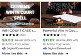 EXTREME WIN IN COURT SPELL SAME DAY CASTING POWERFUL WIN IN COURT SPELL SAME DAY CASTING WIN COURT CASE s... (59) Powerful Win In Cou... (37) $8.30 $21.27 (61% off) Ad by Etsy seller Digital Download $11.07 $21.70 (49% off) Ad by Etsy seller Digital Download More like this → More like this →