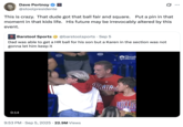 Dave Portnoy responded to the video of a Phillies Karen, writing, "This is crazy.  That dude got that ball fair and square.    Put a pin in that moment in that kids life.   His future may be irrevocably altered by this event."
