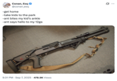 Conan, Esq @conan_esq -get home -take kids to the park -ant bites my kid's ankle -ant says hello to my 12ga 9:31 PM Sep 7, 2025 478.9K Views :