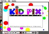 File Edit Goodies KID PIX VERSION 1.0 1991 Craig Hickman and Bradbund Software, he. All rights red