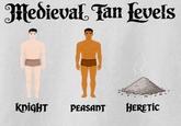 Medieval Fan Levels KNIGHT PEASANT HERETIC