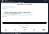 grace @user572829 Amazing. This is how im finding out great t--- 2:33 PM September 20, 2024 Today Hello, Charlie Kirk was just shot. I know you hate him. God bless 2:48 PM G Q Accept Block or report Delete 2:56 PM - Sep 10, 2025 • 6.6M Views