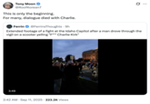 A "quote-tweet":https://knowyourmeme.com/memes/quote-retweets-qrts reacting to the video out of Boise, Idaho of a supposed "brawl" that took place at a vigil for "Charlie Kirk":https://knowyourmeme.com/memes/people/charlie-kirk following his assassination.