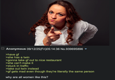 U Anonymous 09/12/25(Fri)05:14:36 No.939695896 >have gf >she has a twin >gonna take gf out to nice restaurant >she can't make it >stuck in traffic >take out twin instead >gf gets mad even though they're literally the same person why are all women like this?