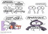 MY DAMAGE IS MULTIPLIED! MY DAMAGE IS EXPLOSIVE! AMATEURS. 3.5/PF1 HACKMASTER WHAT WAS THAT, PUNK? AMATEURS. OWLTURD.COM imgflip.com RIFTS