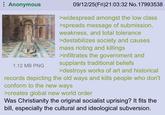 Anonymous 1.12 MB PNG 09/12/25(Fri)21:03:32 No. 17993538 >widespread amongst the low class >spreads message of submission, weakness, and total tolerance >destabilizes society and causes mass rioting and killings >infiltrates the government and supplants traditional beliefs >destroys works of art and historical records depicting the old ways and kills people who don't conform to the new ways >creates global new world order Was Christianity the original socialist uprising? It fits the bill, especially the cultural and ideological subversion.