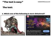 "The test is easy." Official GW Ushoran model The test: 1. Which one of the following is more delusional? YouTube The Pontius . 53:16 THE IMPERIUM ARE THE GOOD GUYS OF 40K FROM A LORE RSPECTIVE 40K - The Imperium are the GOOD GUYS of 40K (From ... Watch > Uploaded: 14 Dec 2024 1,9K Likes Ehy, it had to be said, too much... More ▾