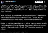 A post by Ryan Fournier. In the post he claims he doxxed the wrong person.