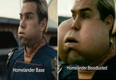 An "AI image":https://knowyourmeme.com/memes/cultures/ai-art of "Homelander":https://knowyourmeme.com/memes/homelander from "_The Boys_":https://knowyourmeme.com/memes/subcultures/the-boys with massive, puffed-out cheeks.