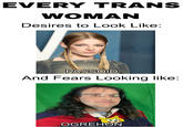 4Tran Chris Chan meme EVERY TRANS WOMAN Desires to Look Like: PASSOID And Fears Looking like: OGREHON