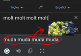 Inglés molt molt molt molt Español muda muda muda muda Ки КУ