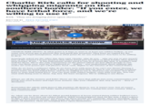 Charlie Kirk calls for shooting and whipping migrants on the southern border: "If you enter, we have lethal force, and we're willing to use it” Kirk: "They are bringing force upon themselves" WRITTEN BY MEDIA MATTERS STAFF PUBLISHED 03/22/24 1:51 PM EDT MMFA Source: NYP AMERICA'S THE CHARLIE KIRK SHOW REAL VOICE EMAIL: FREEDOM@CHARLIEKIRK.COM From the March 21, 2024, edition of The Charlie Kirk Show, streamed on Rumble CHARLIE KIRK SHOW CHARLIE KIRK (HOST): At what point is it time to start to at least use rubber bullets, or use some sort of tear gas to prevent this and quell this invasion? They have no regard for the process, for legal immigration. And at what point do we use real force? You have to be willing to do it. Somebody asked me the other day, they said, Charlie, why do you -- why are you so pro-Israel? One of the reasons I'm pro-Israel is that when Israel gets invaded on their border, they defend their border. If two -- if 300 Palestinian Arabs tried to run in at Israel like that, it wouldn't end well for them. We're the only superpower on the planet where we just allow people to run over, run them over. And we're supposed to -- unless -- you understand, those military age males are now gonna get cell phones, food, cash, flights to the interior of the United States. Why do we have a military? Why do we have men with guns if we can't use them? Having a country means being able to draw a line on the ground and say, this is our sovereign territory. If you enter, we have lethal force, and we're willing to use it. And you can escalate. You don't have to start with lethal force. You can start with rubber bullets, start with tear gas. You can start with firing next to them. Say, hey. We have weapons. We're willing to use them. Where are all the women and kids? Those are the men that will go into your communities and break into your homes and r--- your women, take your children. But, hey, they're -- they're dreamers. Remember the whole whip fiasco? My position all along is, yes, it wasn't true, but of course you should be able to use whips against foreigners that are coming into your country. Why is that controversial? So, what can be done about it? What would happen if Texas started firing rubber bullets? Let's play this out. Let's just say rubber bullets. What would happen? And, by the way, I don't rejoice in this. I don't wanna have to use force, but these people are criminals. They're invading. They made the decision to invade. They made the decision to do a pincer movement into the United States of America. They are bringing force upon themselves.