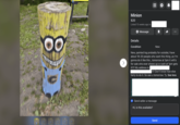 100 8 Minion $20 Listed 13 weeks ago in. Details Message Condition New New, painted log probably for outside, I have about 18-20 people who want this thing, so I'm gonna do it like this, tomorrow at 1pm it will b for sale who ever shows up w cash at 1pm gets it!!!! My address is !!!! Don't know how else fairly to do it. So see u tomorrow. Ty. See less Send seller a message Hi, is this available? Send
