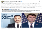 A "quote-tweet":https://knowyourmeme.com/memes/quote-retweets-qrts about "Jimmy Kimmel":https://knowyourmeme.com/memes/people/jimmy-kimmel being pulled indefinitely from ABC in September 2025, following his comments about the "death of Charlie Kirk":https://knowyourmeme.com/memes/events/charlie-kirk-shooting-at-utah-valley-university and about the suspected shooter, "Tyler Robinson":https://knowyourmeme.com/memes/people/tyler-robinson-suspected-charlie-kirk-shooter.