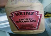 HEINZ ESTO 1869 EST SMOKEY BACONNAISE EN SMOKEY BACON FLAVOUR SAUCE NO SAUS MED SMAK AV RØKT BACON DA SAUCE MED RØGET BACON SMAG SYROKIG SAS MED BACONSMAK EDSAVUPEKONIN MAKUINEN KASTIKE SALSA ALLA PANCETTA AFFUMICATA 875ml-e880g 35339554 57 Sch