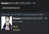 An early example of the word "coal" being used to describe a bad post on 4chan's /qa/ board in December 2020. The word "coal" was used to describe low-quality posts that received the disapproval of the wider Soyjak.party community. 