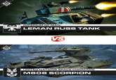 UNSC IMPERIUM OF MAN LEMAN RUSS TANK VS 0118 UNITED NATIONS SPACE COMMAND UNSC M808 SCORPION RAULIC A : 0118: