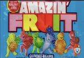 MADE WITH REAL FRUIT JUICES AMAZIN FRUIT GUMMY BEARS