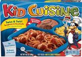 KiD Cuisine Twist & Twirl Spaghetti & Meatballs Corn Chocolate Brownie Chocolate Brownie! No Preservatives 14 Grams of Protein Saving Depar 400 25 302% NET WT 10.2 OZ (289) KEEP FROZEN MUST BE COOKED THOROUGHLY CHOC