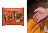 SNACK SIZE Reese's PEANUT BUTTER Bats MILK CHOCOLATE & PEANUT BUTTER 25 170 NET WT 9.6 OZ (272 g) CALORES