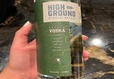 HIGH GROUND MINDEN, NEVADA ESTATE VODKA ELEVATED CHARACTER FROM THE NEVADA HIGH DESERT 40% ALC/VOL 80 PROOF