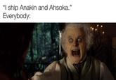 "I ship Anakin and Ahsoka." Everybody: