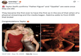 X user @everslay13 tweeted, "🚨 Taylor Swift confirms “Father Figure” and “Opalite” are were once they are did. They became the first ever to have the first as in the era of that when of a physical streaming and the media began. Sabrina adds to from EVER that broke! Congratulations Taylor ❤️‍🔥" The post gathered over 10,000 likes in five days.