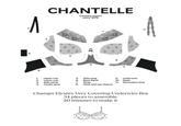 7 3 CHANTELLE Corsetry expert since 1876 8 2 6 10 4 9 5 11 1234 Upper cup 5. Side wing 9. Lower cup Side panel 6. Back Band 10. Underwire Node 7. Strap 11. Decorative strip 4. Center gore 8. Hook and eye closure Champs Elysées Very Covering Underwire Bra 34 pieces to assemble 20 minutes to make it