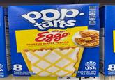 Da Servi Cal Total R Trans Polyun Monou Choles Sodium Total Ca Dietar Total St Protein Pop. tarts Kellogg's® Eggo FROSTED MAPLE FLAVOR Naturally and Artificially Flavored/Con sabor natural y artificial 380 CALORIES 3.5 SAT FAT 18% DV 330m SODIUM 14% DV 30, TOTAL SUGARS PER 2 PASTRIES VE ODNESS Niacin N LY A ETO 4g) The S Cal 8 TOASTER PASTRIES PASTELILLOS PARA TOSTAR PROUDLY BAKED IN THE USA NET WT/PESO NETO 13.5 OZ (384g) OS $ 4. Vets TOASTI PASTELI