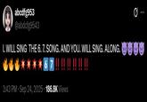An X post by @abdcfg9543. The post reads, "I. WILL SING  THE 6. 7. SONG. AND YOU. WILL SING. ALONG. 😈😈😈😈🔥🔥🔥💥💥💥💥6️⃣7️⃣‼️‼️‼️‼️‼️‼️"