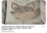 Mr. Wolf The Ball Guys 1/125025 Hand-Drawn Wolf Illustration | Color: Brown/Tan | Size: Os Poshmark Sponsored