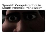 Spanish Conquistadors in South America: *sneezes*
