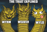THE TRIAT EXPLINED WYRM WEAVER WYLD imgflip.com