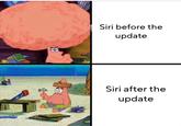Cz S Siri before the update Siri after the update