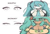 A version of the Waifu vs. Mommy eyes meme. The meme compares Hatsune Miku to Brazilian Miku.