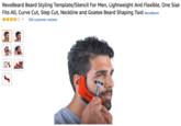 RevoBeard Beard Styling Template/Stencil For Men, Lightweight And Flexible, One Size Fits All, Curve Cut, Step Cut, Neckline and Goatee Beard Shaping Tool RevoBeard 182 customer reviews Revolle