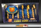 Archie McPhee Archie McPhee Rotisserie Flavor! Chicken Rotisserie Chicken CANDY CANES tJFA HMC 39-00082 The Junk Food Aisle NET WT. 3.8 OZ (10