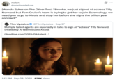 A "quote-tweet":https://knowyourmeme.com/memes/quote-retweets-qrts about Tilly Norwood, an "AI":https://knowyourmeme.com/memes/cultures/ai-artificial-intelligence actress, launched in September 2025 by the "British":https://knowyourmeme.com/memes/british-people-briish "AI talent studio" Xicoia.