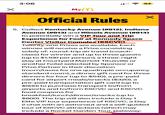 3:06 MyM Official Rules 5. Collect Kentucky Avenue (#812), Indiana Avenue (#813) and Illinois Avenue (#814) to potentially win a VIP Tour and Trip Experience for Four at Kennedy Space Center Visitor Complex (KSCVC). Twenty-one Prizes are available. Each winner will receive a Prize consisting solely of: round-trip air travel (coach- class) for winner and up to three guests (up to $1,100 per person), a three-night stay at Courtyard Marriott Titusville or another hotel selected by Sponsor or Prize Partner in their discretion (room/taxes for one quadruple occupancy standard room), a dinner gift card for three dinners for four (up to $540), a pre-paid card for airport meals/snacks ($320), a pre-paid transportation gift card (up to $500) to purchase transport to/from airports and to/from KSCVC and KSCVC food coupons for breakfast/lunch/dinner/snacks (up to $800). The trip will also include a Day 1 Elite VIP tour experience of KSCVC, a Day 2 chat with an astronaut and a self-guided tour of KSCVC attractions (which may include a Rocket Garden Tour, Gateway: ✓ 94