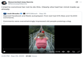 A "tweet":https://knowyourmeme.com/memes/sites/twitter-x about the "AI Video":https://knowyourmeme.com/memes/cultures/ai-video of a woman breaking a glass bridge by jumping backward with a big rock.