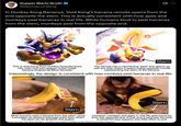 ... Supper Mario Broth @MarioBrothBlog 0 In Donkey Kong Bananza, Void Kong's banana remote opens from the end opposite the stem. This is actually consistent with how apes and monkeys peel bananas in real life. While humans tend to peel bananas from the stem, monkeys peel from the opposite end. wwww Stem This is Void Kong from Donkey Kong Bananza. His main tool and weapon is the magic banana-shaped All-Mine Remote. The remote has a mechanical "peel" that opens up, with the side where it opens being opposite a knob representing the stem of the banana. Interestingly, the design is consistent with how monkeys peel bananas in real life: Be Stem Stem Most humans peel a banana from the stem, since it provides an obvious leverage point from which the peel can be gripped and pulled. However, monkeys and apes in real life peel bananas from the opposite end. If that end is pinched, the peel is loosened and requires very little effort to pull. ource: YouTube user @MonkeyBoo, youtube.com/watch?v=dFG8N-2cvrg, wikihow.com/Peel-a-Banana