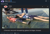 A "meme":https://knowyourmeme.com/memes/memes in "tweet":https://knowyourmeme.com/memes/sites/twitter-x form joking about the "AI videos":https://knowyourmeme.com/memes/cultures/ai-video of women breaking glass bridges with giant rocks.
