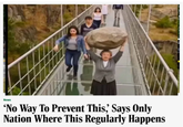A "meme":https://knowyourmeme.com/memes/memes joking about the "AI videos":https://knowyourmeme.com/memes/cultures/ai-video of women breaking glass bridges with giant rocks.