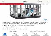 > 608 viewed per day Item D: 1 of 8 Zummy Mobile Phone Jail Cell Prison Lock Up Safe W/ Padlock and Keys US $9.88 +Free Shipping or Best Offer Est. Delivery Fri, Sep 20 53 sold 30-day returns Home My eBay Search Notifications Selling