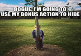 ROGUE: I'M GOING TO USE MY BONUS ACTION TO HIDE