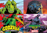 W (ક www 2 GODZILLA KING THE MONSTERS GODZILLA E DESTROYS THE MARVEL UNIVERSE