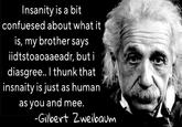 Insanity is a bit confuesed about what it is, my brother says ¡idtstoaoaaeadr, but i diasgree.. I thunk that insnaity is just as human as you and mee. -Gilbert Zweibaum